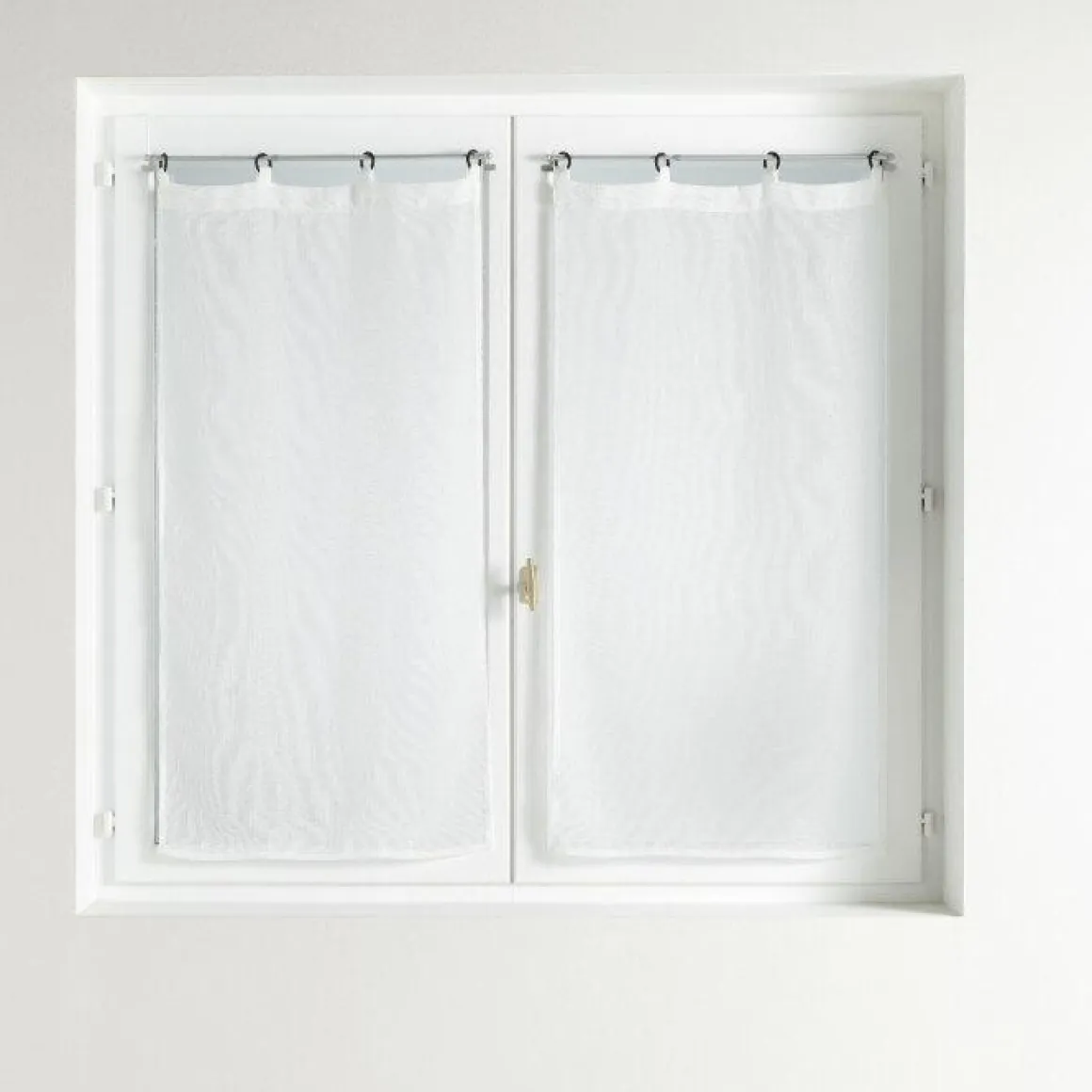 PAIRE DROITE OEILLET PLASTIQUE 60X120CM VOILE DAVINA