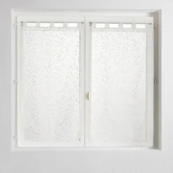 PAIRE DROITE PASSANTS 60X120CM VOILE METALLISE MAISSA