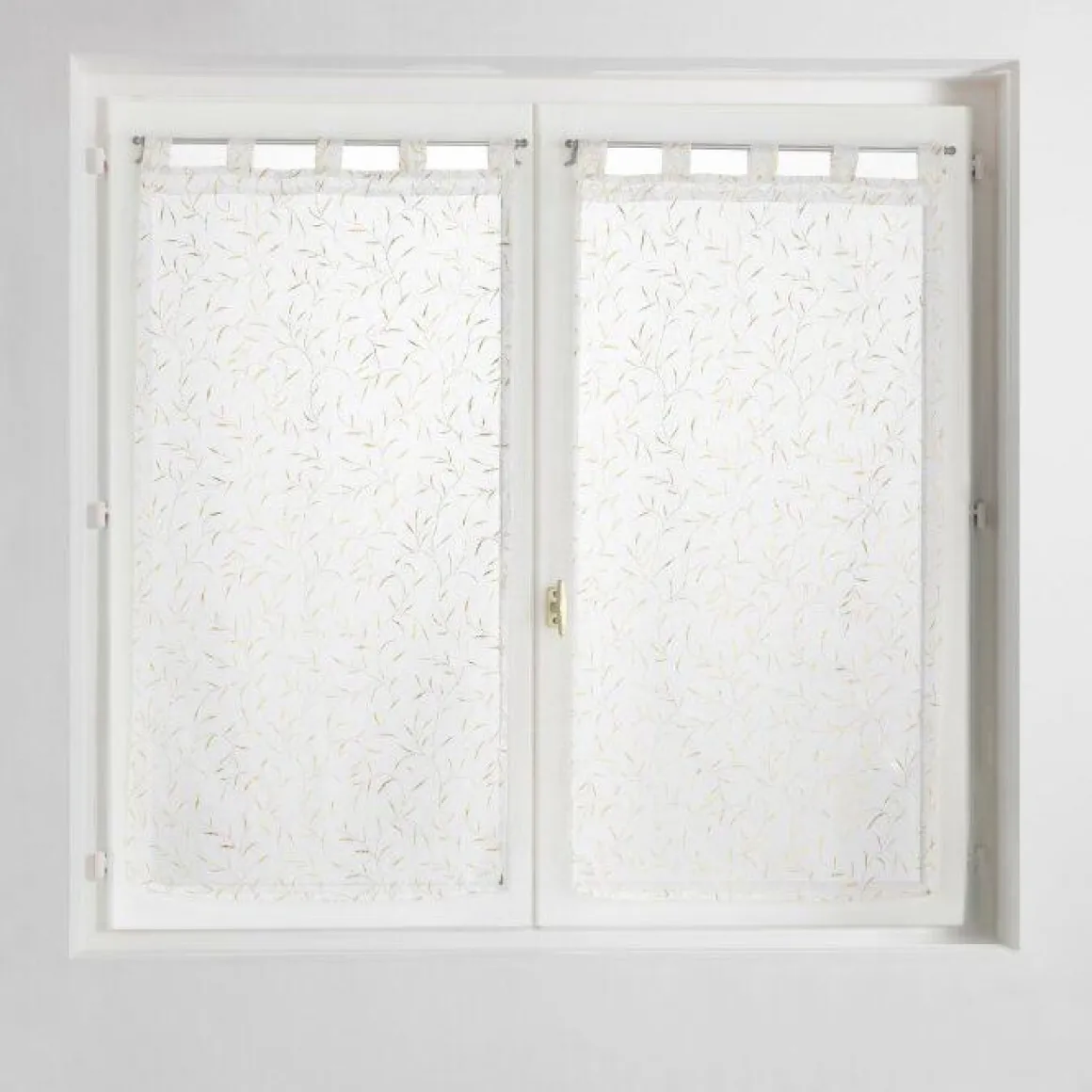 PAIRE DROITE PASSANTS 60X120CM VOILE METALLISE MAISSA