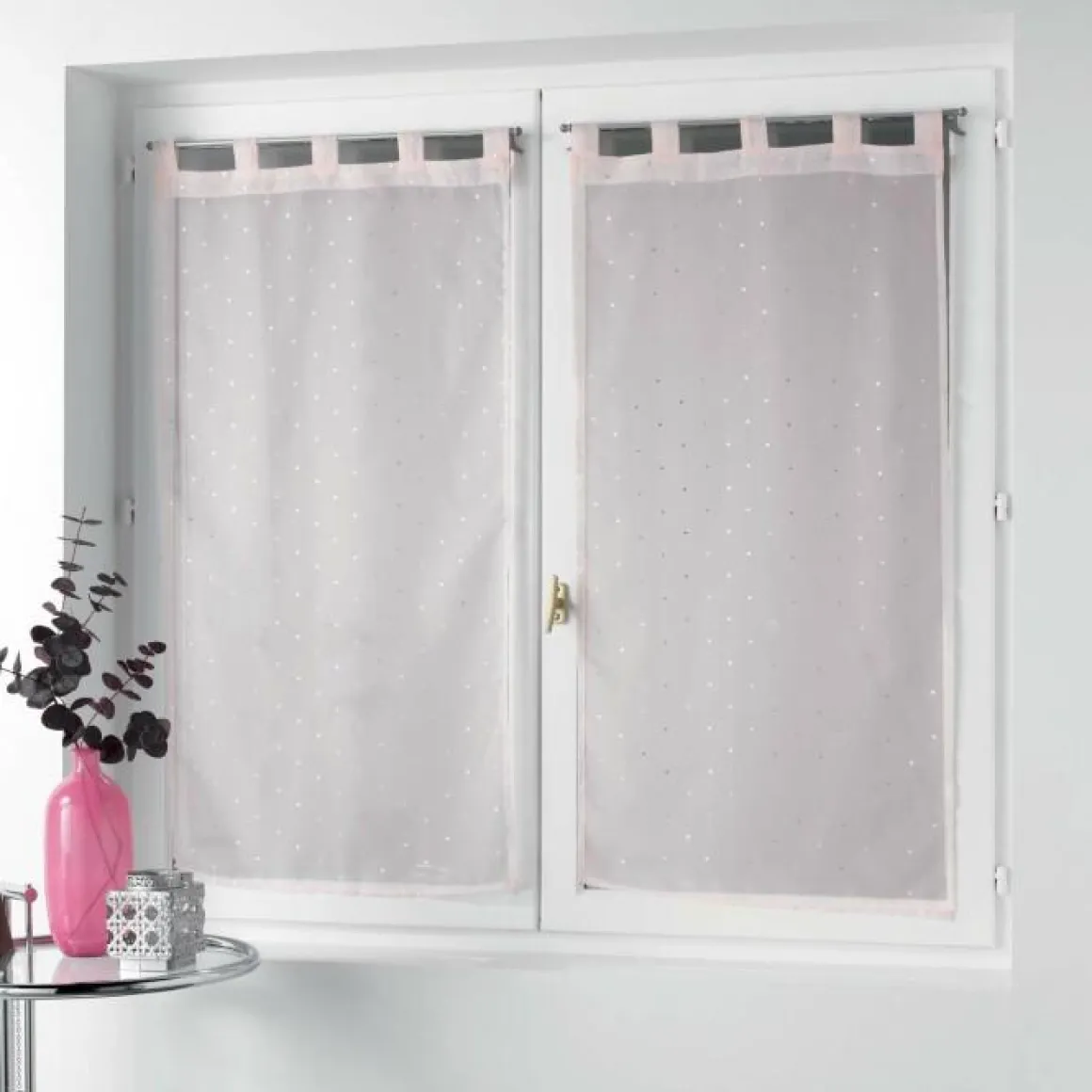 PAIRE DROITE PASSANTS 2X60X90CM METAL ORION ROSE