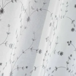 PAIRE DROITE PASSANTS 2X60X90CM PETITE FLEUR BLANC GRIS