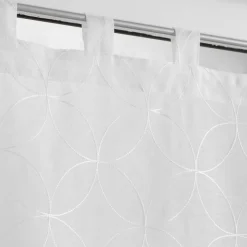 PAIRE DROITE PASSANTS 2X60X160CM VOILE SABLE BRODE OLYMPIA