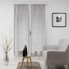 PAIRE DROITE PASSE TRINGLE 70X200CM MILZA ANTHRACITE
