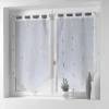 PAIRE POMPON PASSANTS 45X120CM CHENILLA GRIS