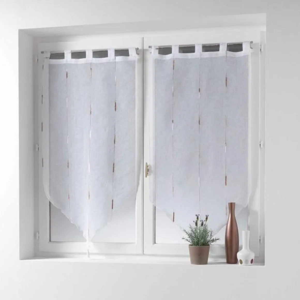 PAIRE POMPON PASSANTS 2X60X120CM CHENILLA NATUREL
