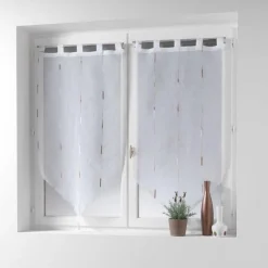 PAIRE POMPON PASSANTS 2X60X160CM CHENILLA NATUREL