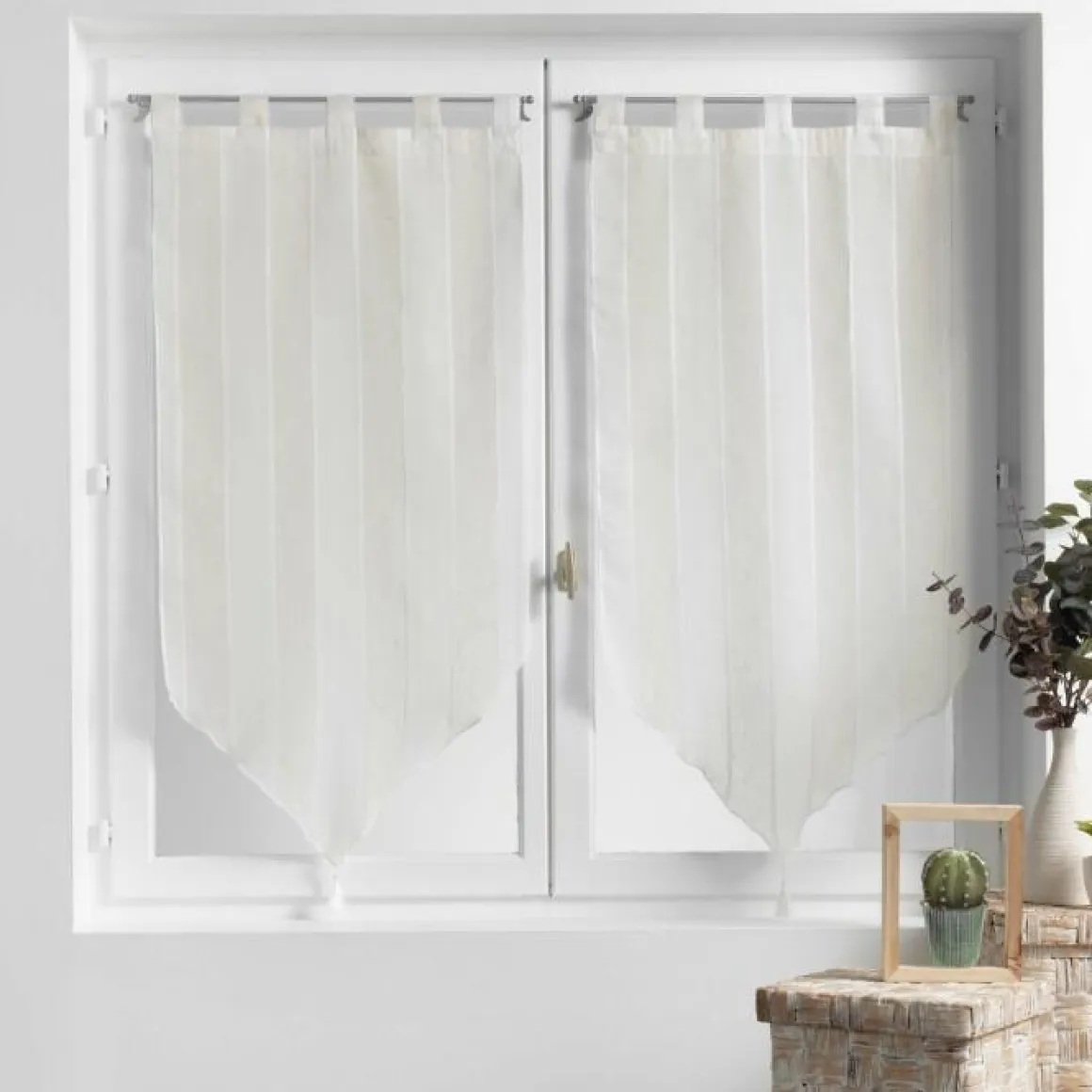 PAIRE POMPON PASSANTS 2X60X160CM PALAOS NATUREL