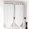 PAIRE POMPON PASSANTS 2X60X160CM VOILE UNI VOILINE