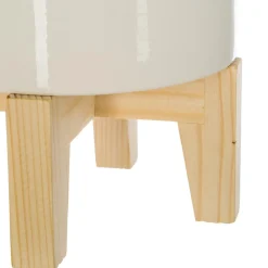 PALMIER CERAMIQUE PIED BOIS H.72CM