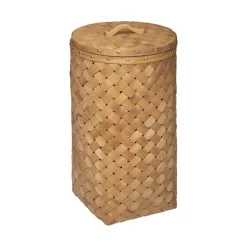 PANIER BOIS CLAIR LINGE D.31X54.5CM
