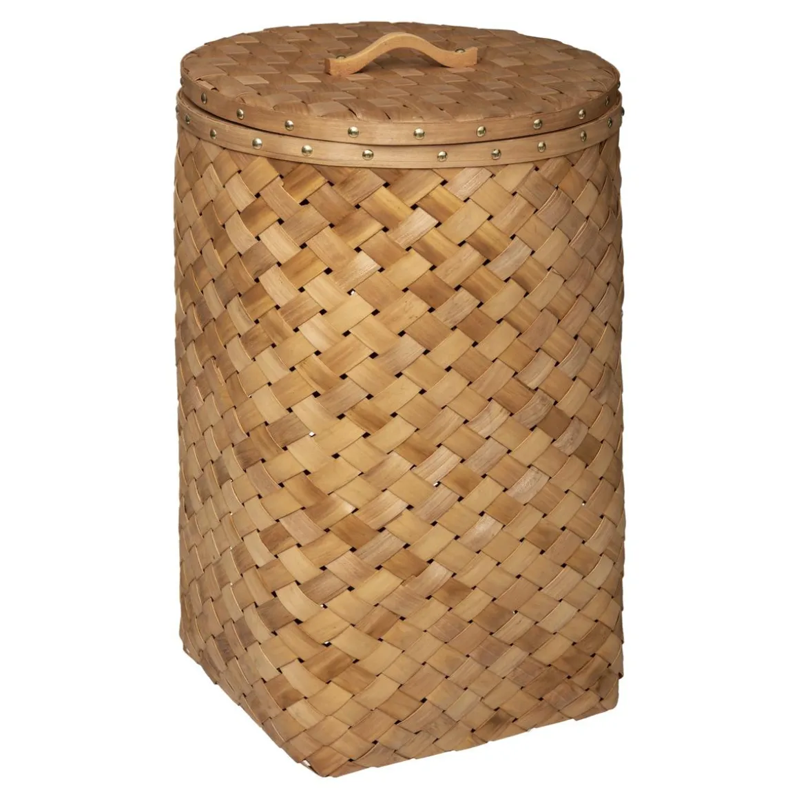 PANIER BOIS CLAIR LINGE D.31X54.5CM