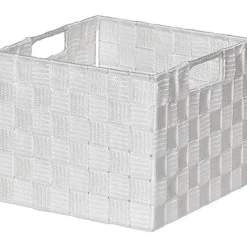 PANIER CARRE POLYESTER BLANC TAILLE S