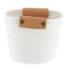 PANIER COTON AVEC POIGNEES BLANC 17X14CM