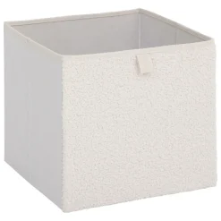 PANIER DE RANGEMENT BOUCLETTE BLANC 31X31CM