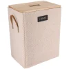 PANIERE A LINGE EFFET VELOURS 35X25X47CM BEIGE