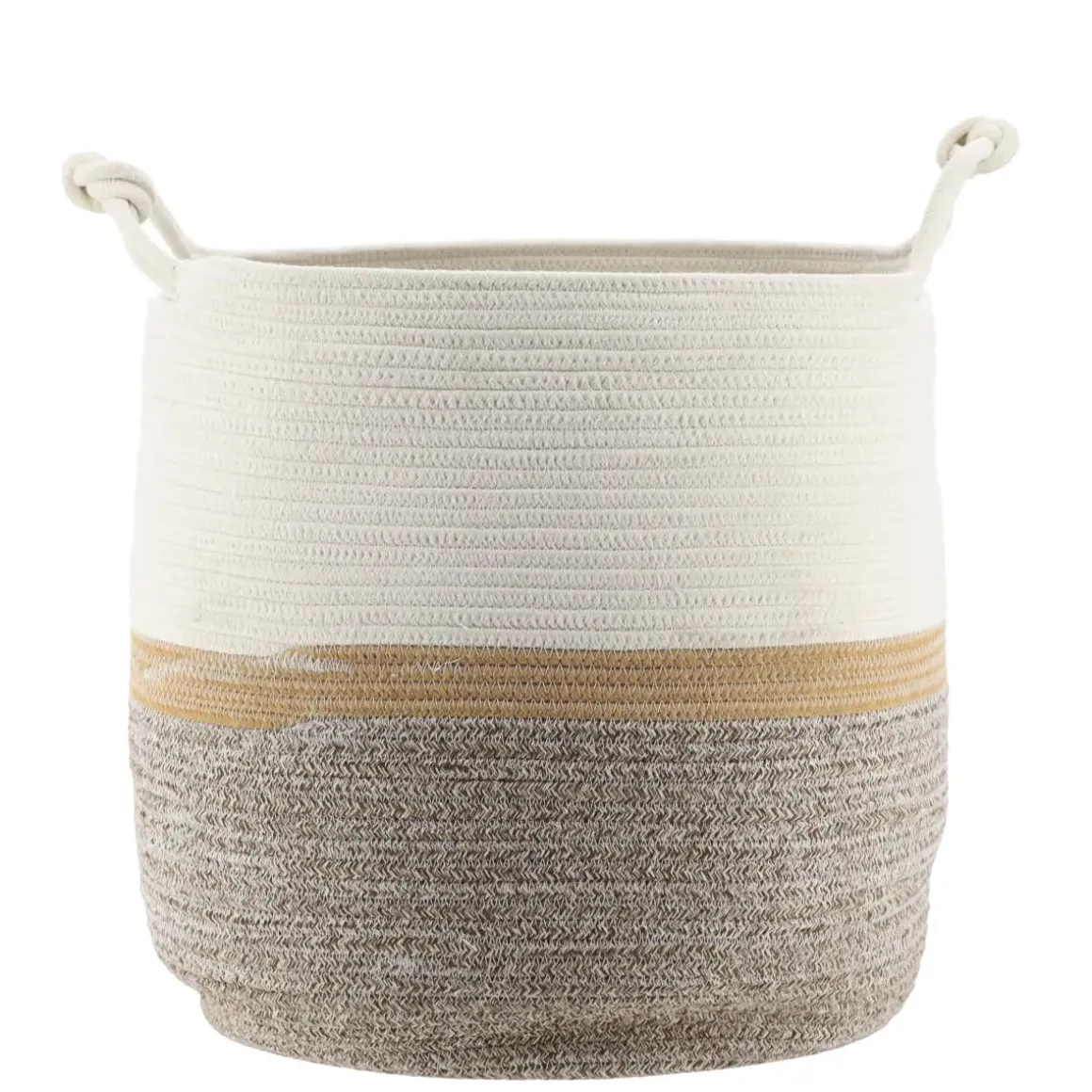 PANIERE A LINGE NATUREL MARRON CHINE D.40X42CM