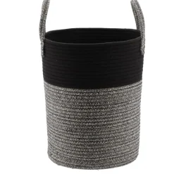 PANIERE A LINGE NOIR CHINE D.32X38CM