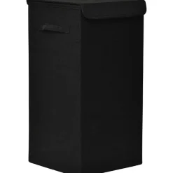 PANIERE A LINGE PLIABLE TISSU POLYESTER NOIR