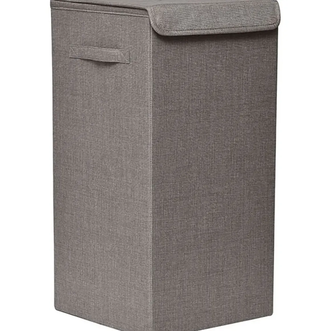 PANIERE A LINGE PLIABLE TISSU POLYESTER TAUPE CHINE