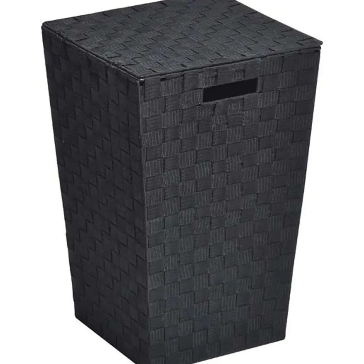 PANIERE A LINGE POLYESTER EVASEE NOIR