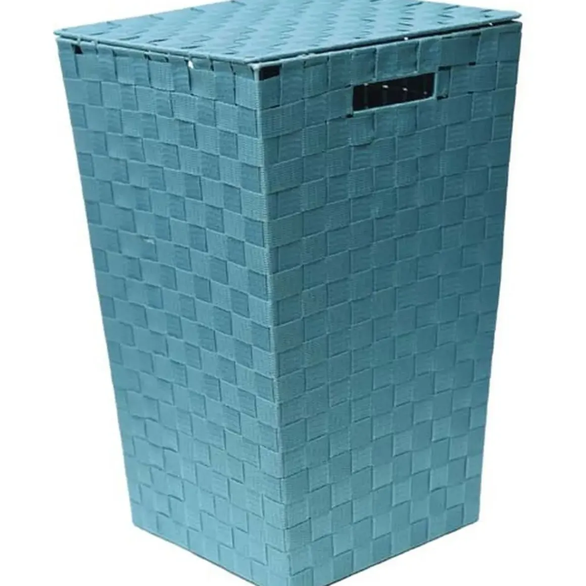 PANIERE A LINGE POLYESTER EVASEE TURQUOISE
