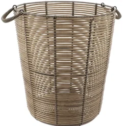 PANIERE A LINGE RECYCLE FACON ROTIN 40X45CM NATUREL