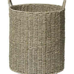 PANIERE A LINGE RONDE MATIERE VEGETALE 48X38CM NATUREL