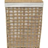 PANIERE A LINGE TRESSE RECTANGLE 44X30.5X56CM NATUREL LIN