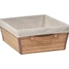 PANIERE DRESSING BAMBOU D.40X32.5X15CM BAMBOU TISSU LIN