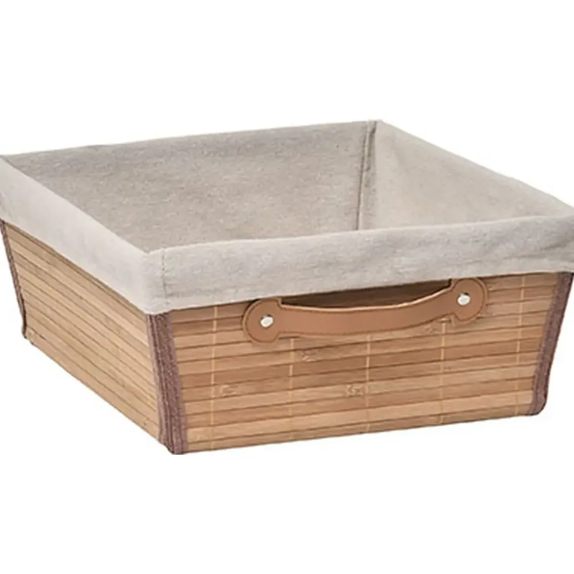 PANIERE DRESSING BAMBOU D.40X32.5X15CM BAMBOU TISSU LIN