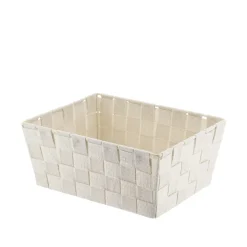 PANIERE DRESSING POLYESTER 19.5X25X10.5CM IVOIRE