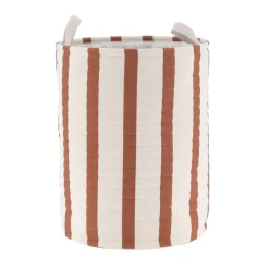 PANIERE EFFET RAYE IVOIRE MOCHA D.36X46CM