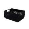 PANIERE EN PAPIER METAL RECTANGULAIRE 32X24X15CM NOIR
