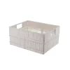 PANIERE EN PAPIER METAL RECTANGULAIRE 32X24X15CM BLANC