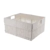 PANIERE EN PAPIER METAL RECTANGULAIRE 35X28X17CM BLANC