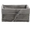 PANIERE EN PAPIER 30X20.5X13.5CM GRIS TISSU GRIS