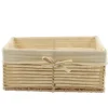 PANIERE EN PAPIER 34X23.5X14CM NATUREL TISSU NATUREL