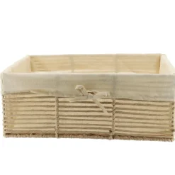 PANIERE EN PAPIER 44X31X17CM NATUREL TISSU NATUREL