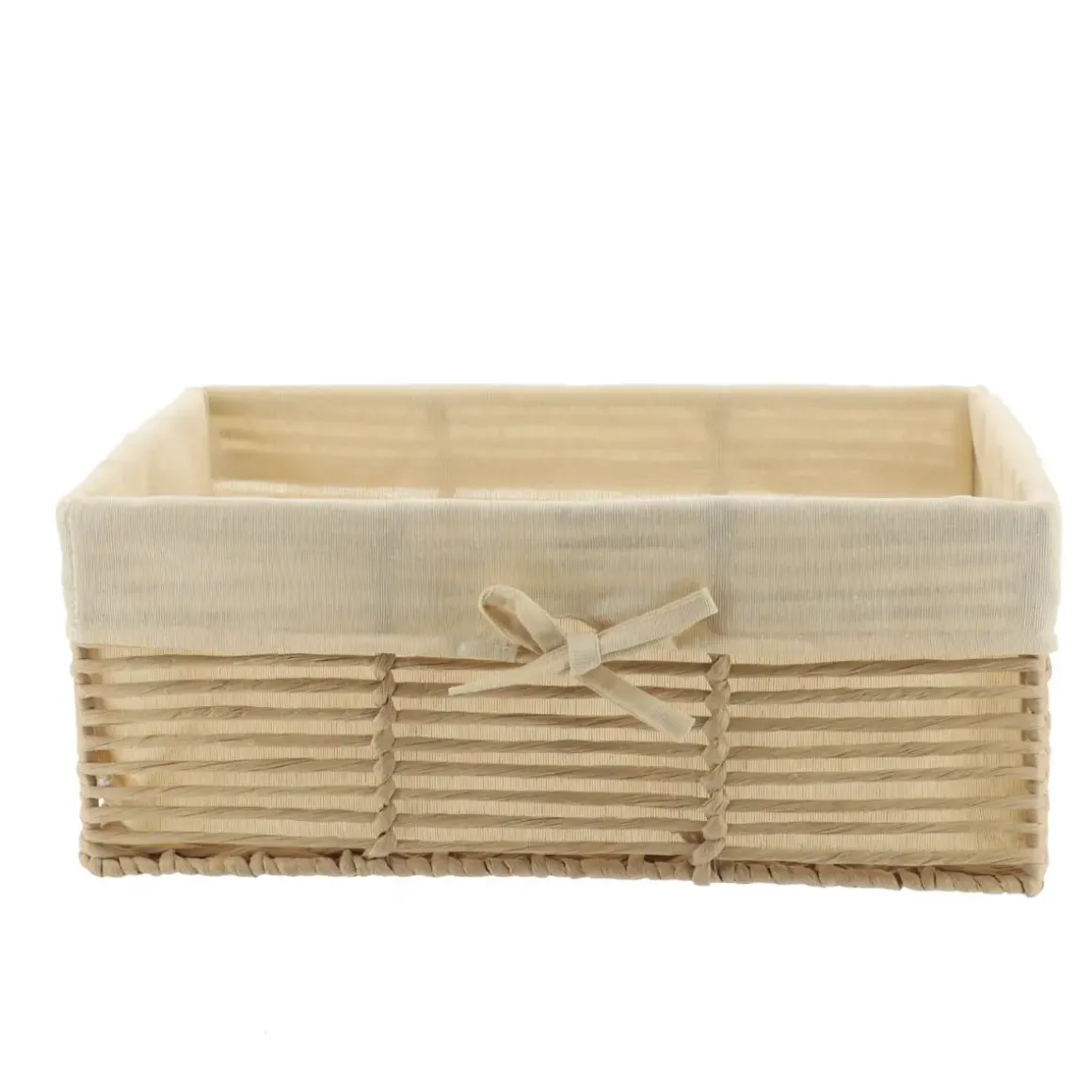 PANIERE EN PAPIER 39X26X15.5CM NATUREL TISSU NATUREL