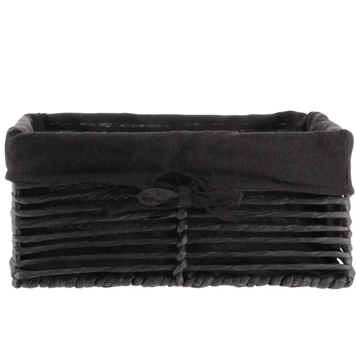 PANIERE EN PAPIER 30X20.5X13.5CM NOIR TISSU NOIR