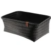PANIERE EN 44X31X17CM ET LIEN FACON CUIR NOIR