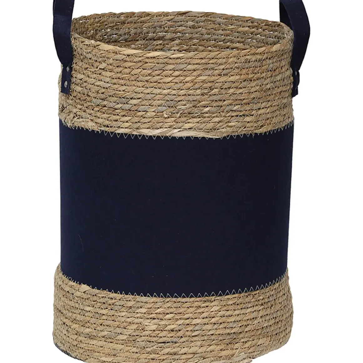 PANIERE FEUTRINE MATIERE VEGETALE D.45X34CM BLEU MARINE
