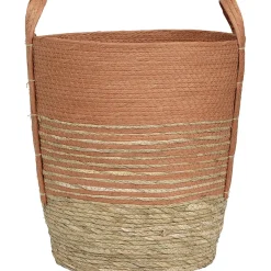 PANIERE FIBRE VEGETALE PAPIER D.40X42CM NATUREL CORAIL