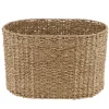 PANIERE OVALE MATIERE VEGETALE 47X30X29CM NATUREL