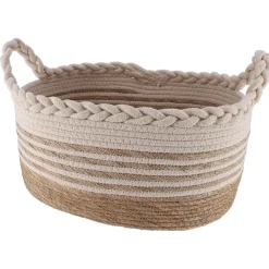 PANIERE OVALE NATURELLE 38X28X18CM BEIGE