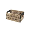 PANIERE PAPIER BICOLORE 22X14X10.5CM NATUREL NOIR