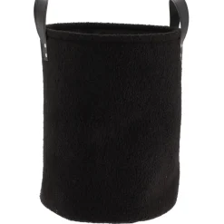 PANIERE POLYESTER FACON BOUCLETTE 30X38CM NOIR