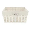 PANIERE RECTANGLE EVASEE 35X28X17CM BLANC LIN