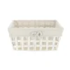 PANIERE RECTANGLE EVASEE 32X24X15CM BLANC LIN