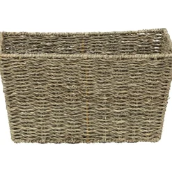 PANIER EVASE POIGNEES MATIERE VEGETALE 32X23X17CM NATUREL
